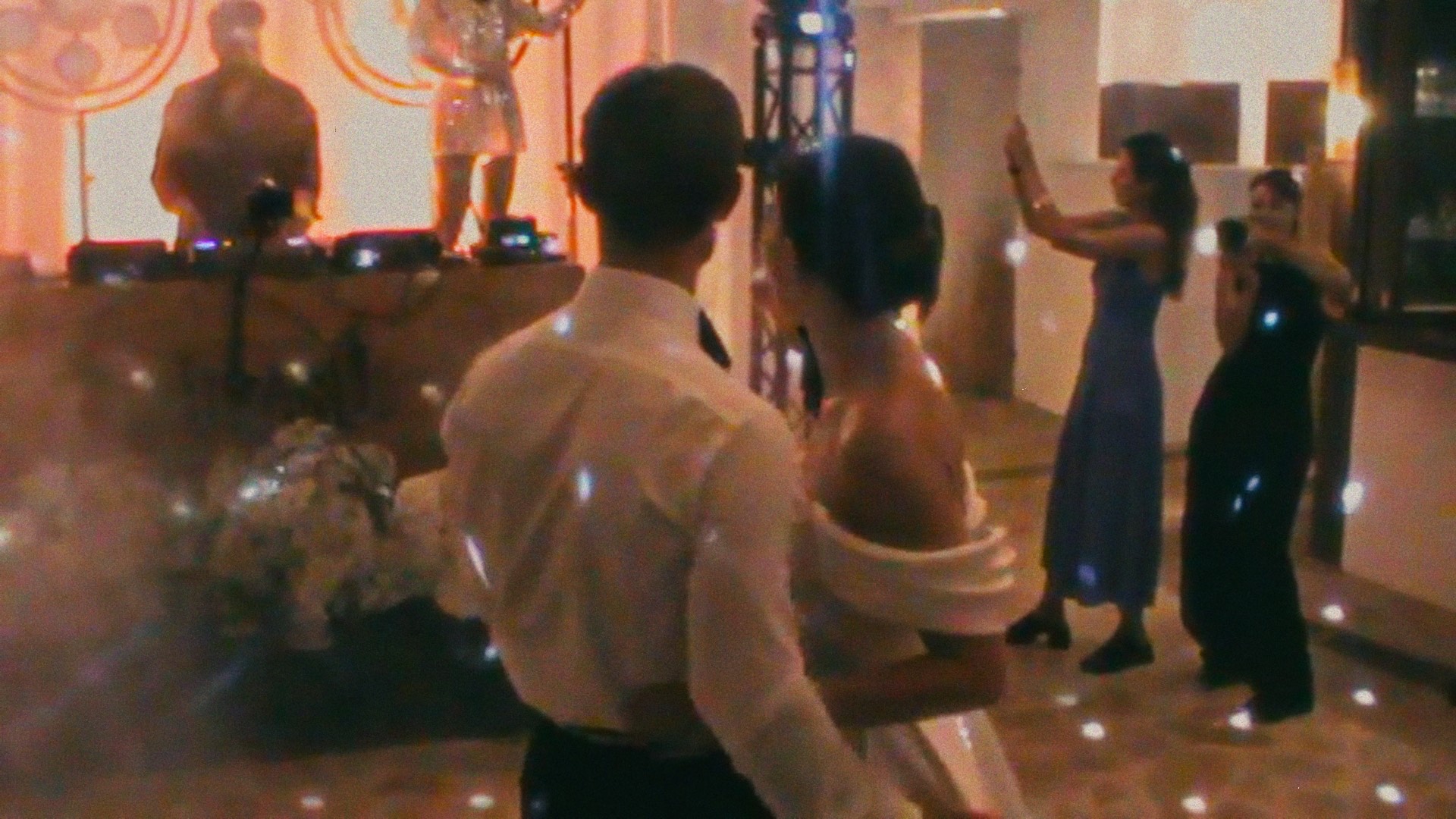 Dancing caught on a vintage camcorder